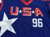 Gla MitNess 96 Charlie Conway maillot 2017 équipe USA Mighty Ducks film maillot de hockey sur glace tout cousu et brodé