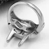 10pcs الكلاسيكية الرجعية MF Doom Mask Rings للرجال المصارع الشرير على غرار المصري فرعون الذك