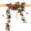 Decorative Flowers 22cm Artificial Plants Fake Eucalyptus Vine Garland Hanging For Wedding Home Office Party Garden Craft Art Decor