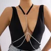 Chaîne de corps de Bikini Sexy, bijoux de fête, cadeau Boho, chaîne de taille croisée, ceinture élastique pour femmes, pendentif, accessoires de charme pour le ventre