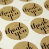 3.5cm Kraft Paper Thank You Sticker Round Wishing Bottle Card Tags Crafts Wedding Decoration DIY Party Supplies Adhesive Tag TH0473