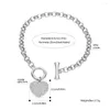 Bracelets de charme Mode Rhineston Heart Bracelet pour femmes Accessoires 2022 Chaîne à maillons en or Femme Bijoux de luxe Cadeau à la femme