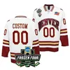 Maillot de hockey sur glace personnalisé des pionniers du championnat Ncaa Frozen Four, 2022, 35 Adam