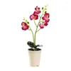 Decorative Flowers Artificial Plant No Watering Faux Bonsai Elegant Orchid