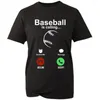 Erkekler Tişörtleri Komik Beyzbol Spor Pamuk Giyim Kısa Kollu Harajuku Büyük Boy Baba Hediye T-Shirt Erkek Giyim