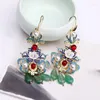 Boucles d'oreilles pendantes 1 paire crochet d'oreille de Style chinois classique goutte d'oreille à la main pour Hanfu décor bijoux Cosplay accessoire femmes bijoux cadeau