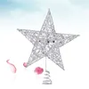 Dekoracje świąteczne Tree Topper Star Decor Home Lighted Xmas Sparling Matering Party Rotatingmetal Walentynki Stojak Gloden