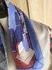 Eşarplar 2022 Varış Moda Zarif Marka Klasik Gri İpek Eşarp 90 cm Kare Şal Twill Wrap Kadınlar İçin Lady Girl