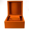 Caixas de assistência 1 pedaço de couro marrom de alta qualidade Caixa de molho de jóias PU Jewelry para presente de aniversário masculino