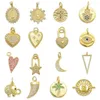 Charms 316 koperen koper zirkoon maagd Maria diy sieraden hanger connector groothandel hamsa hand ox kruis mama lock vliegtuig Jezus