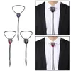 رابط القوس Amrican Long Horn Bull Head Bolo Tie لامرأة رجل مصنوعة يدويًا من السبائك الغربية.