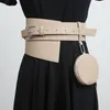 Belts SeeBeautiful Metal Pin Buckle PU Leather Removable Bag Irregular Wide Waist Seal Fashion 2022 Spring Women M971