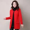 Cardigan da donna in maglia primaverile da donna nella sezione lunga Versione coreana di grandi dimensioni del cappotto con scialle in maglione sottile selvaggio