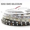 Bandes 12V UV Ultraviolet 395-405nm LED bande lumière noire SMD 60led/m ruban étanche lampe pour DJ Fluorescence fête 1-5m