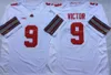 NCAA Ohio State Buckeyes College Futbol 9 Binjimen Victor Jersey 33 Master Teague III 14 KJ Hill 2 Chase Young Fiesta Bowl 150th