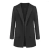 Ternos femininos Moda Blazer Women Women Solid Color Slim Casual Autumn Turndown Collar para