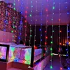 Strängar 300 lysdioder 3x3m RGB LED Curtain Christmas String Lights 8 lägen IP44 Bröllopsår Garland Bedroom Garden Party Decor
