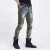 Erkekler Kot Heans Perakende Erkek Skinny Jeans Erkek Marka Pist İnce Elastik Denim Biker Hiphop Motosiklet Kargo Pantolon 220923