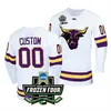 College hockey draagt ​​nieuw college hockey draagt ​​Minnesota State 2022 NCAA Frozen Four Hockey Jersey 13 Brendan Furry 14 Ryan Sandelin 15 Julian Napravnik 16 Reggie