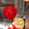 Strings Red Sepaktakraw 1m 2m Fairy Led String Lights for Christmas Tree Wedding Kid's Slaapkamer Indoor Outdoor Decoratie Batterij Powered