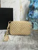 Lou Matelasse Läderkameraväska vintage Quilted Läder Flap Dam Designer Crossbody med tofs