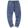 Męskie dżinsy 10xl 9xl 8xl 7xl Summer Harem Spodnie Plus Size Modna Patchwork Patchwork jasnoniebieskie spodnie Owwony Streetwear 220923