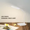 Lâmpada de mesa LED dobrável 3 níveis Tabela de toque diminuído Luz 6500k Leitura portátil da lâmpada noturna para estudo do escritório do aluno Estudo