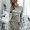 Women'S Lingerie Homewear Clothes Set Soft Scoop Neck Tops And Lace-Up Shorts