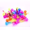 100pcs tuyau de brûleur à mazout en verre droit tuyaux de fumer 4 pouces 3cm boule tube de verre épais tuyau à la main accessoires de fumer pour Dab Rig narguilé livraison gratuite