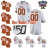 Sj NCAA College Jerseys Texas Longhorns 24 Derrian Brown 25 B.J. Foster 26 Keaontay Ingram 3 Hicks Fútbol personalizado cosido