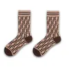 Chaussettes de créateurs pour hommes et femmes, sports de luxe, marque d'impression quatre saisons, lettres imprimées, chaussettes en coton brodées