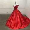 Вечеринки элегантные простые красные выпускные платья v Шаровые платья для шарики шва