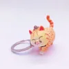 Chaton chat pendentif porte-clés anneaux dessin animé mignon vinyle porte-clés de voiture porte-sac suspendu charme créatif mode Design animaux bijoux porte-clés bibelots accessoires