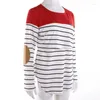 Women's T Shirts Women's T-Shirt Women Maternity Nursing Tops Long Sleeve Striped Breastfeeding Loose Pregnant