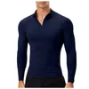 T-shirts pour hommes Hommes Compression T-shirt de course Fiess serré à manches longues Sport Tshirt Formation Jogging Gym Sportswear Séchage rapide Rashgard