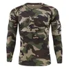 Męskie koszulki T-shirt T-shirt taktyczne szybkie suszące fitness oddychający koszula z długimi rękawem na zewnątrz wojsko amerykańskie com