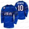 GLA MITNESS TEAM USA 2022 Winter Hockey Jersey Drew Helleson Ben Meyers Jake Sanderson Matty Beniers Nick Perbix Sam Hentges Brock