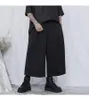 Męskie spodnie męskie czarne proste proste, swobodne, szeroka noga duża moda dziewięć nóg luźne proste casua