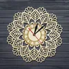 Wandklokken sneeuwvlok houten klok winter kerstsneeuw vakantie huizendecor laser gesneden geometrische stille sweep modern horloge