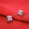 Stud Earrings Solid 925 Silver 2022 Fashion Women Jewelry Simulated CZ Small LE1097S