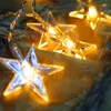 Strings Transparent Stars 1M 2M 3M 4M Fairy LED String Lights For Christmas Tree Wedding House Indoor Outdoor Decoration Battery Powered