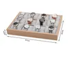 Scatole di orologio 6/12 GRUNGS Pere Texture Box Wood Borse Organizzatore del supporto per uomo per quarzo