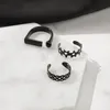 Set di anelli a farfalla neri da 6 pezzi per le donne Hip Pop Vintage Hollow Star Heart Finger Jewelry INS Nuovo regalo per feste alla moda