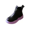 Boots Girls Color Bottom 2022Autumn and Winter New Children's British Style Short Boys Boys Candy Color Shicen-Soled Boots T220925