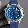 Top Men Designer Watches For Mens Diving Watch Waterproof VK Quartz Movement Timing Funktion Pure Steel Quality 43mm-12mm C3 Bästa kvalitet