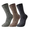 Chaussettes Homme 3 Paires Chaussettes Homme Laine Mérinos Épais Chaud Neige Hiver Chaussette Haute Qualité Casual Fourrure Mâle Doux Solide Couleur Femmes Longues Chaussettes 220923