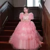 Vintage Krikor Jabotian Flower Girl Sukienka na wesela całkiem wielopoziomowe dzieci Pierwsze sukienki komunii Pielężna sukienka dla małego małego konkursu 2023