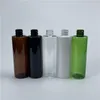 収納ボトルマルチカラー200ml x 30エッセンシャルオイルポンプフラットショルダーペットボトル化粧品マッサージコンテナ空のクレンジング