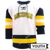 College Hockey nosi NOWOŚĆ College Hockey nosi koszulkę 2022 NCAA Custom Michigan Wolverines College Stitched Hockey Jersey 4 Chris Summers 22 Niko Porikos 39 Max Pacioret