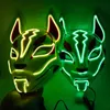 LED Halloween Supplies Party Maske leuchten leuchtend glühende japanische Anime Dämon Slayer Cosplay -Masken